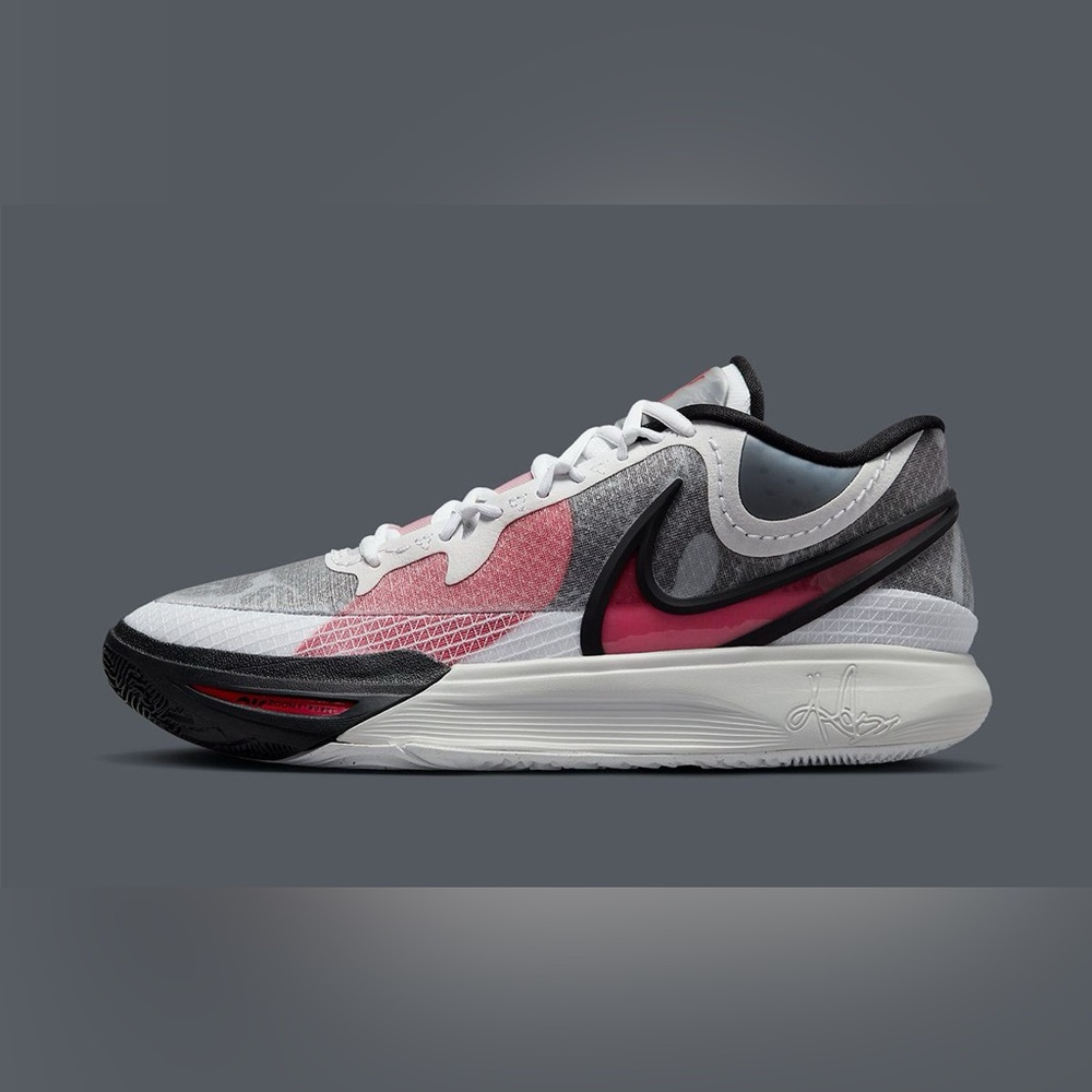 Kyrie 8 Nike White Red and Black Shoes